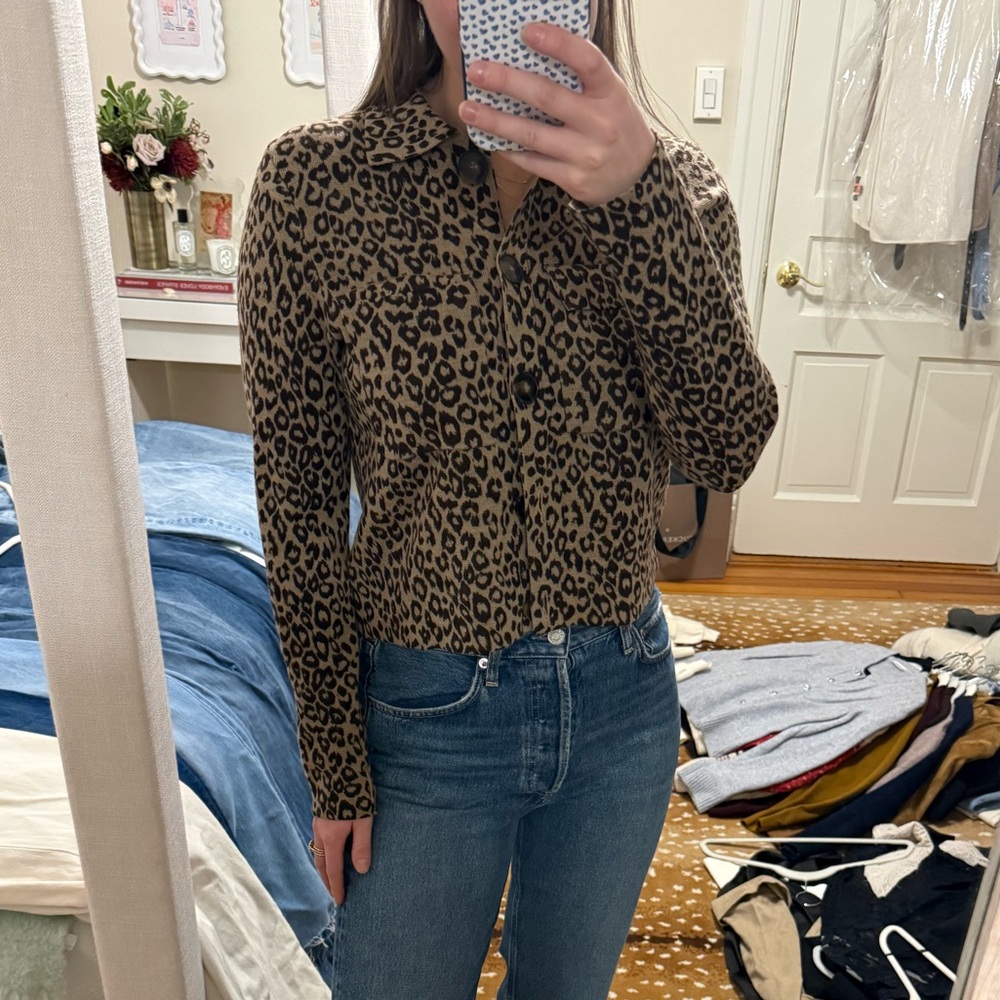 Sezane Betty Cardigan - Leopard print